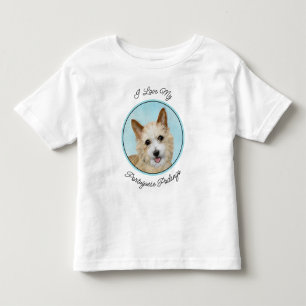 Camiseta Infantil Pintura Portuguesa do Podengo Pequeno - Arte Origi
