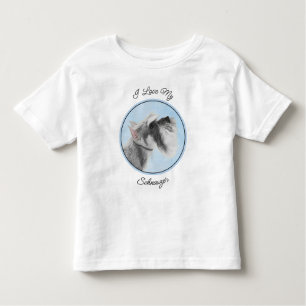 Camiseta Infantil Pintura Schnauzer (Giant, Standard) - Arte Canina