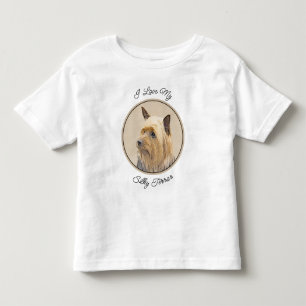 Camiseta Infantil Pintura Silky Terrier - Arte Cachorro Original Cac