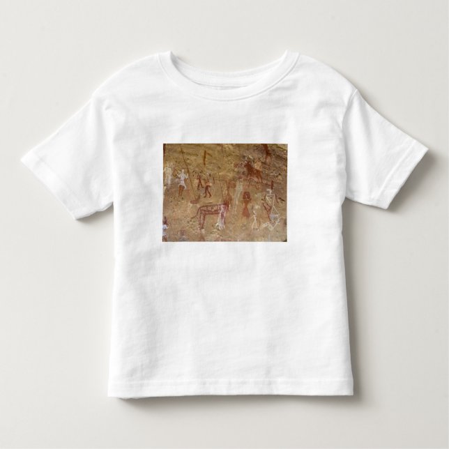 Camiseta Infantil Pinturas rupestres pré-históricas, Akakus, Saara (Frente)