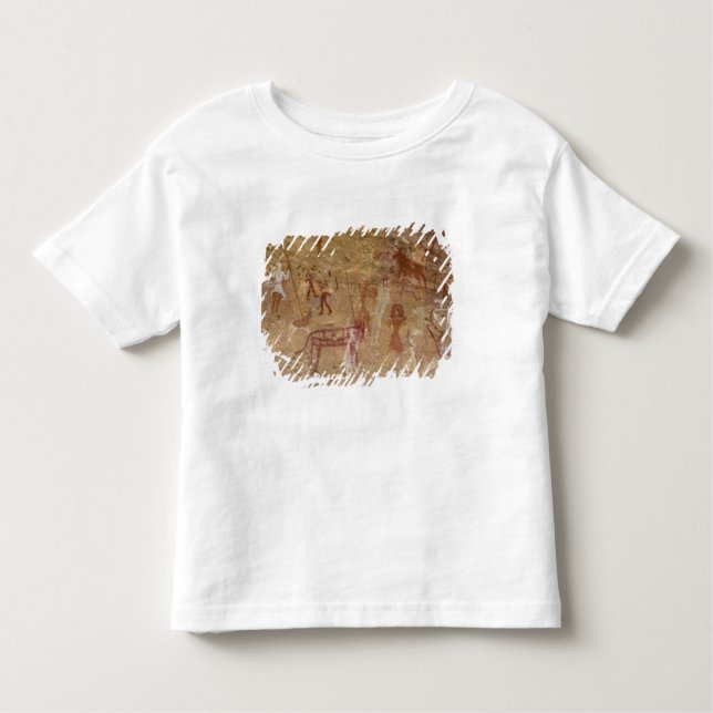 Camiseta Infantil Pinturas rupestres pré-históricas, Akakus, Saara (Frente)