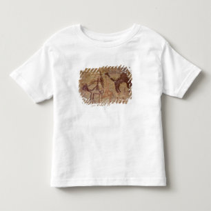 Camiseta Infantil Pinturas rupestres pré-históricas com camelos e