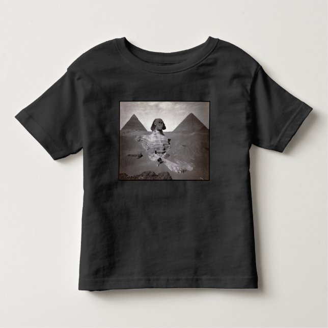 Camiseta Infantil Pirâmides de Sphinx e Giza do excelente Necropolis (Frente)