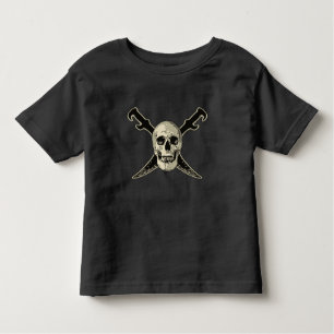 Camiseta Infantil Pirata (Caveira) - Toddler Fine Jersey T-Shirt 
