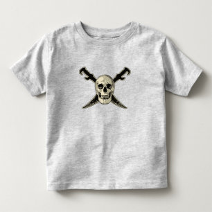 Camiseta Infantil Pirata (Caveira) - Toddler Fine Jersey T-Shirt