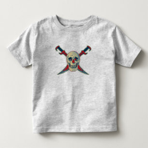 Camiseta Infantil Pirata (Caveira) - Toddler Fine Jersey T-Shirt