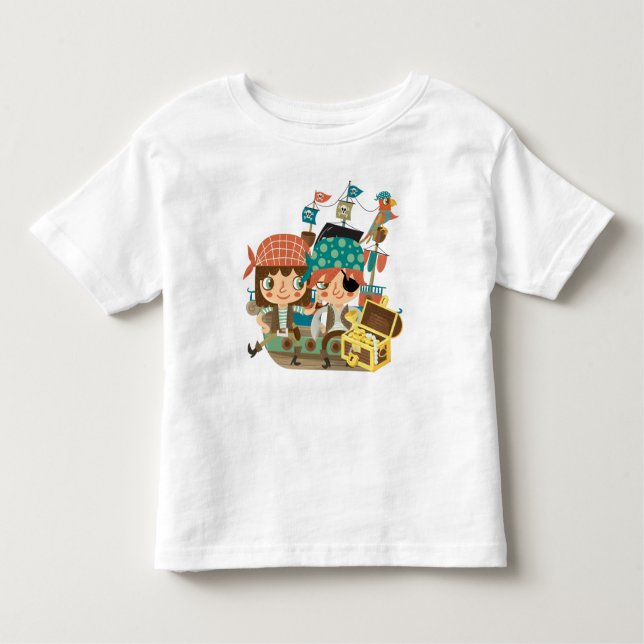 Camiseta Infantil Pirates With Treasure (Frente)