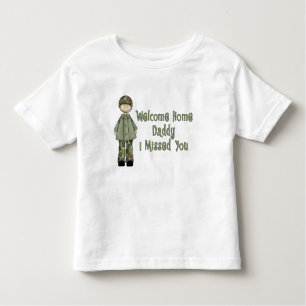 Camiseta Infantil Pirralho Home bem-vindo do exército do pai (filho)