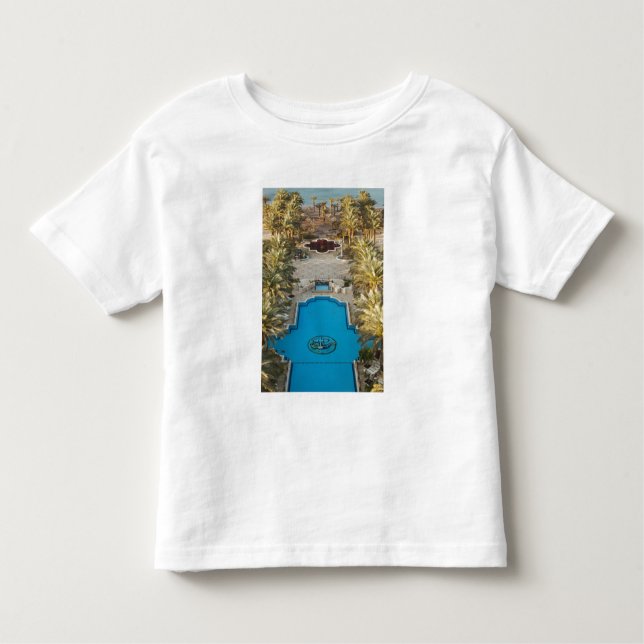 Camiseta Infantil piscina de natação do Hotel Herods Palace, vista e (Frente)