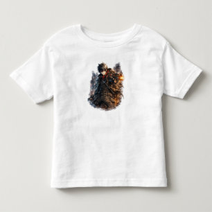 Camiseta Infantil Pistol Neon Atirador Céus Flamejantes