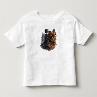 Camiseta Infantil Pistol Neon Atirador Céus Flamejantes