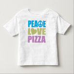 Camiseta Infantil Pizza do amor da paz<br><div class="desc">Pizza do amor da paz… que outros você precisam na vida? Presente perfeito para algum viciado da pizza. Não importa se você é um fabricante profissional da pizza, você é um tosser competitivo da massa da pizza, você trabalha em uma junção da pizza, você ama criar sabores novos da pizza,...</div>