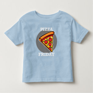 Camiseta Infantil Pizza Friday Design - Toddler Fine Jersey T-Shirt