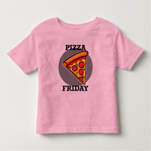 Camiseta Infantil Pizza Friday Design - Toddler Fine Jersey T-Shirt