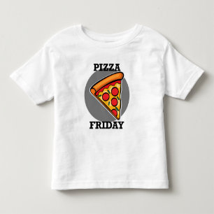 Camiseta Infantil Pizza Friday Design - Toddler Fine Jersey T-Shirt