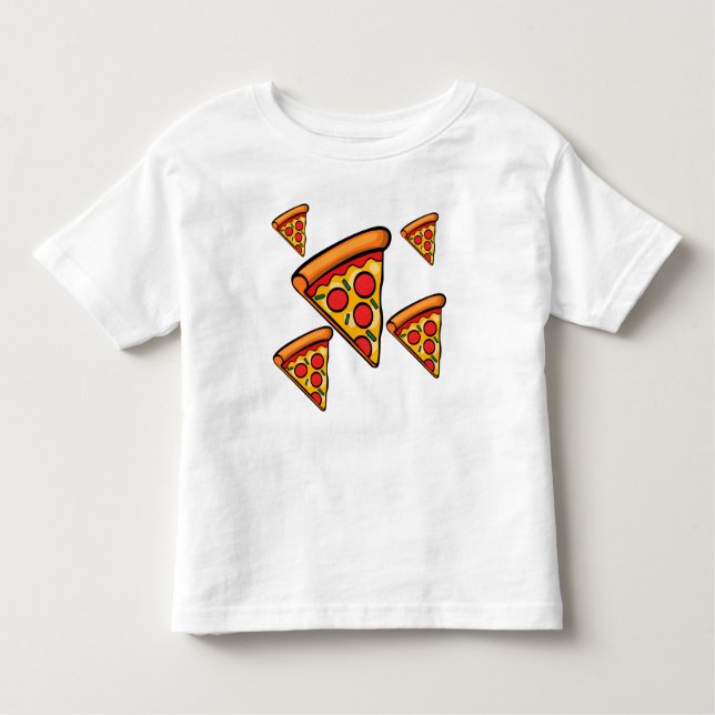 Camiseta Infantil Pizza Friday Design - Toddler Fine Jersey T-Shirt (Frente)