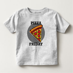 Camiseta Infantil Pizza Friday Design - Toddler Fine Jersey T-Shirt