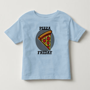 Camiseta Infantil Pizza Friday Design - Toddler Fine Jersey T-Shirt
