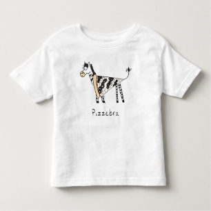 Camiseta Infantil Pizzebra Pizza Zebra Toddler's Toddler