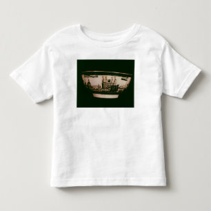 Camiseta Infantil Placa de Delft com vistas da torre de Londres