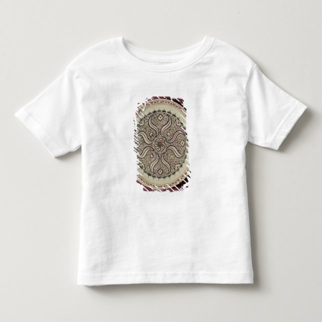 Camiseta Infantil Placa decorada com um teste padrão da chama (Frente)