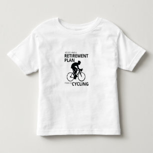 Camiseta Infantil Planejo andar de bicicleta quando me aposentar