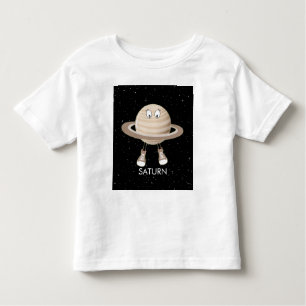 Camiseta Infantil Planeta Saturno e estrelas