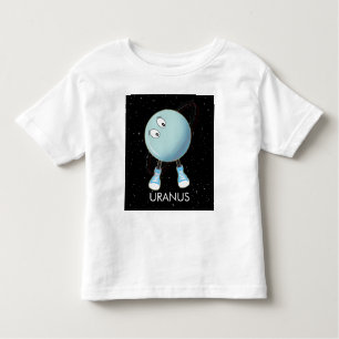 Camiseta Infantil Planeta Urano e Estrelas