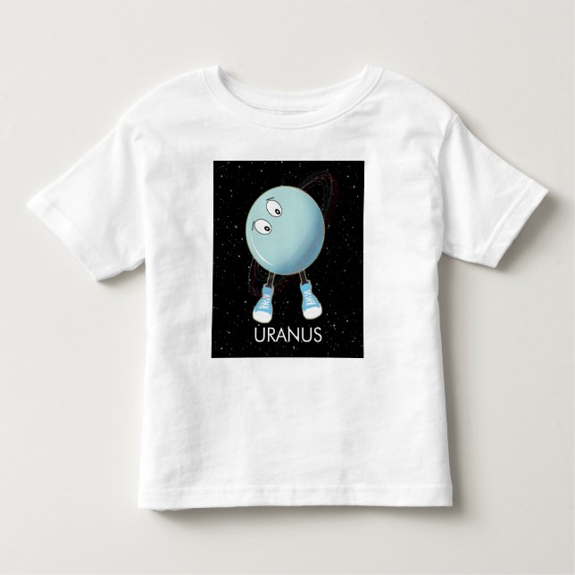 Camiseta Infantil Planeta Urano e Estrelas (Frente)