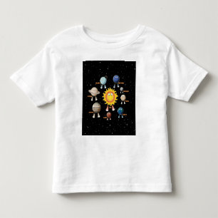 Camiseta Infantil Planetas e Sistema Solar