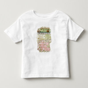 Camiseta Infantil Plano da cidade de La Rochelle, 1736