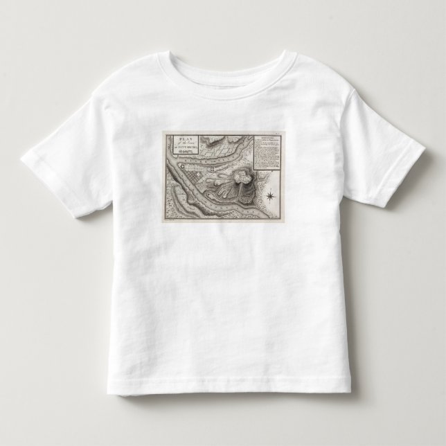 Camiseta Infantil Plano da cidade de Pittsburg (Frente)
