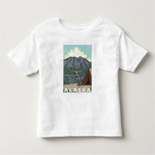 Camiseta Infantil Plano de Bush & pesca - parque nacional de Denali,