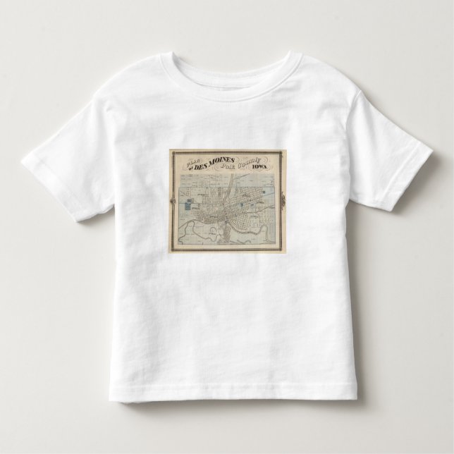 Camiseta Infantil Plano de Des Moines, o Condado de Polk, Iowa (Frente)