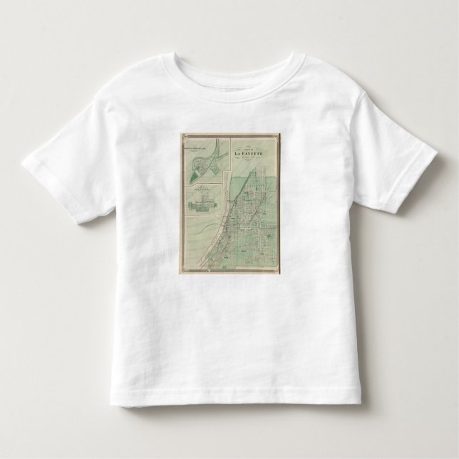Camiseta Infantil Plano do La Fayette com a cidade da terra de (Frente)