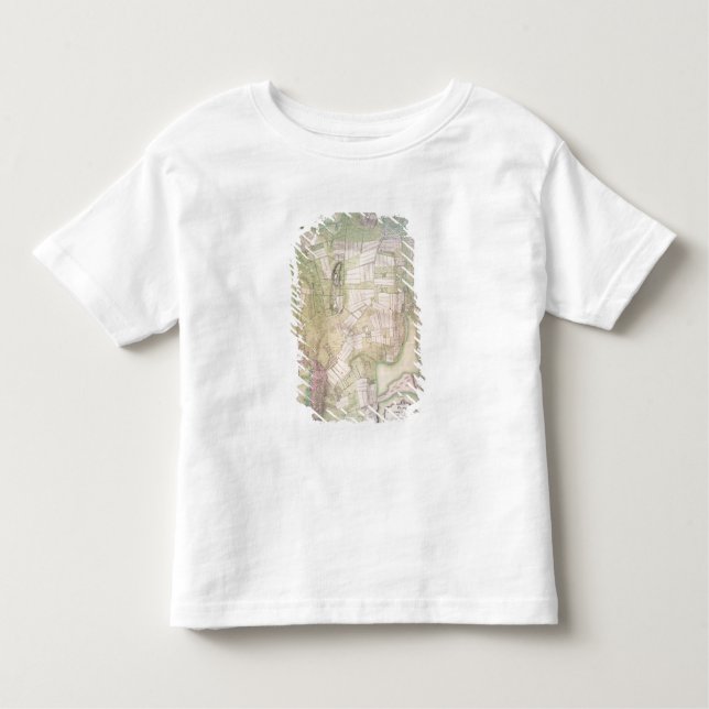 Camiseta Infantil Plano militar de Newport, 1777 (Frente)