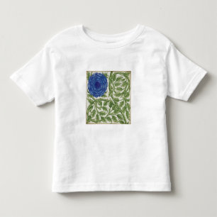 Camiseta Infantil Planta com uma flor azul (w/c no papel)