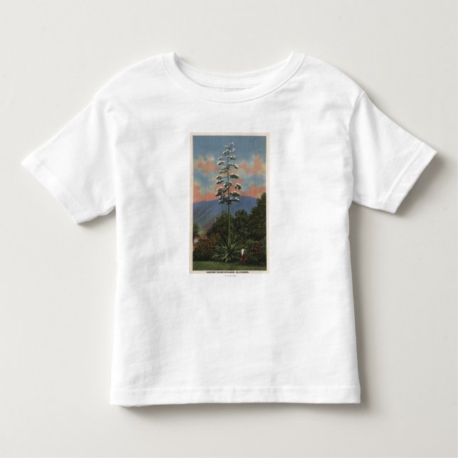 Camiseta Infantil Planta de CaliforniaCentury na flor (Frente)