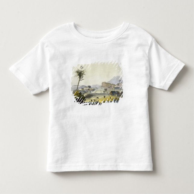 Camiseta Infantil Plantação do açúcar, Antilhas (gravura da cor) (Frente)
