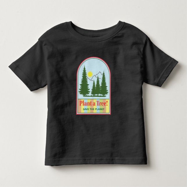 Camiseta Infantil Plante uma Árvore, Salve o Planeta, Legal Tanque S (Frente)