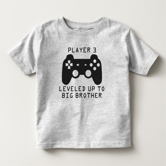 Camiseta Infantil Player 3 nivelado por Big Brother / Big Sister (Frente)