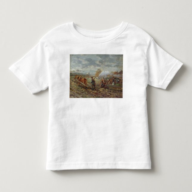 Camiseta Infantil Ploughing do inverno (Frente)