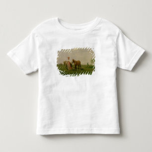 Camiseta Infantil Ploughing no primavera, 1820s