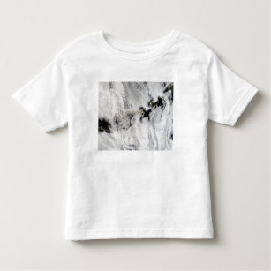 Camiseta Infantil Pluma do vulcão Okmok, Ilhas Aleutas