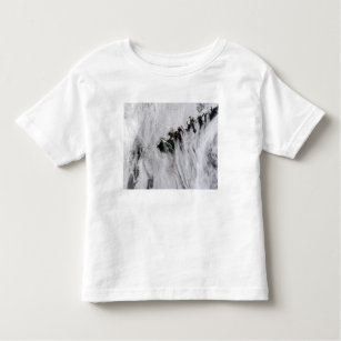 Camiseta Infantil Plumas do vulcão Okmok, Ilhas Aleutas
