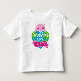 Camiseta Infantil Plushies Love Peace | Terra do Coração de Kawaii C