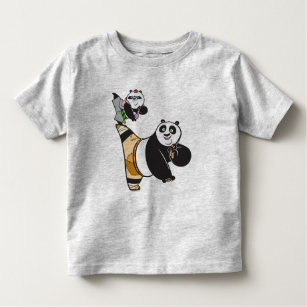 Camiseta Infantil Po Ping e Bao Kicking