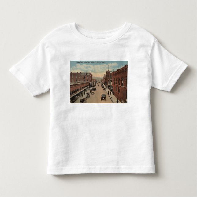 Camiseta Infantil Pocatello, identificação - opinião E. Centro (Frente)