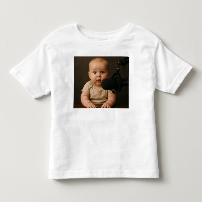 Camiseta Infantil Podcast bebê (Frente)