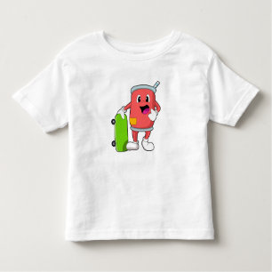 Camiseta Infantil Pode como skater com skate